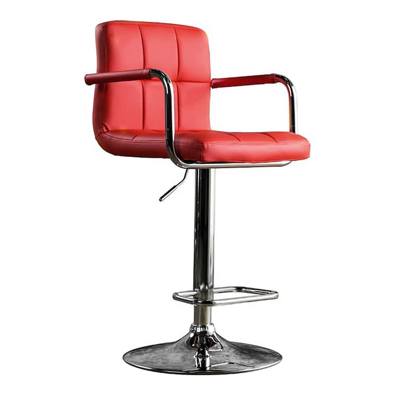 Corvelli Modern Green Faux Leather Adjustable Swivel Barstool by Furniture of America