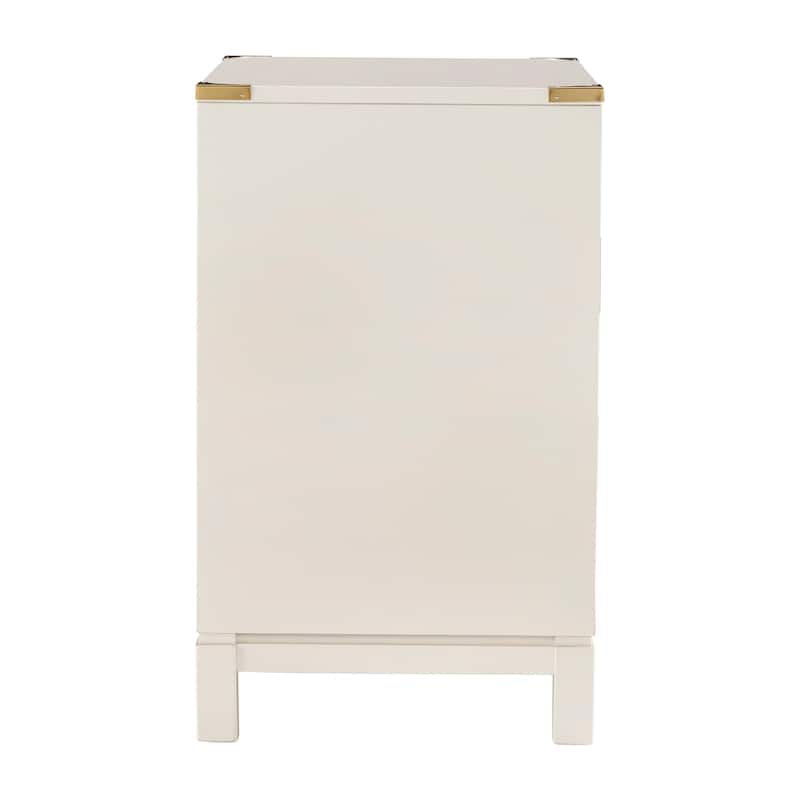 Kedric 3-drawer Goldtone Accent Nightstand by iNSPIRE Q Bold