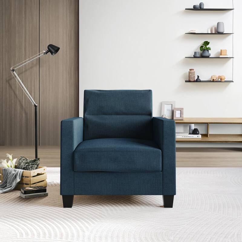 CraftPorch Clean and Minimalist Linen Upholstered Arm Chair