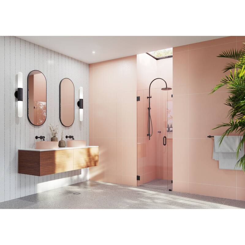Glass Warehouse GW-WH-32 Illume 78" High x 32" Wide Hinged Frameless - Matte Black