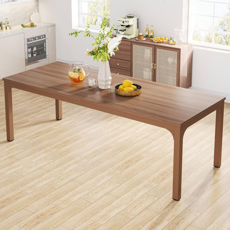 78.7" Rectangular Dining Table, Wood Kitchen Table for Home, Restaurant, Cafe, Office, Apartment, Bakery