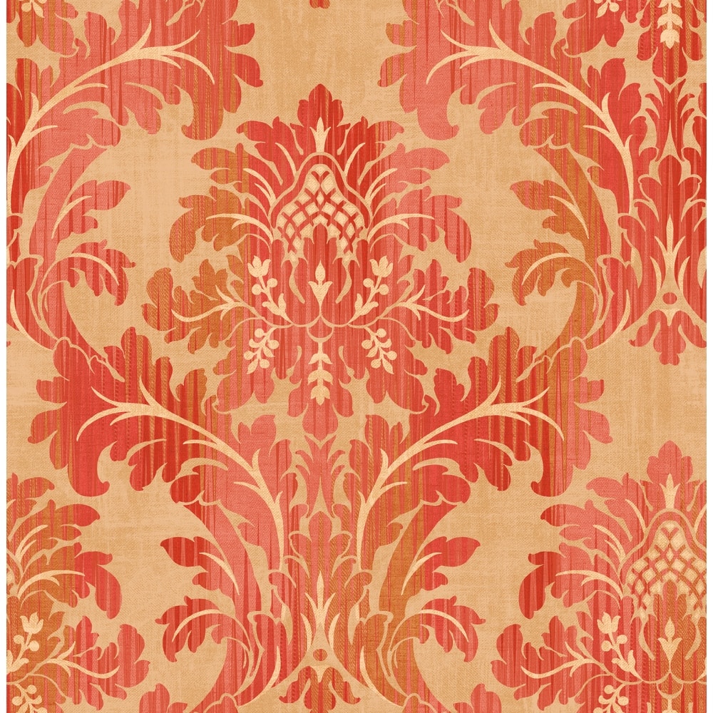 Seabrook Designs Minerva Ombre Damask Unpasted Wallpaper