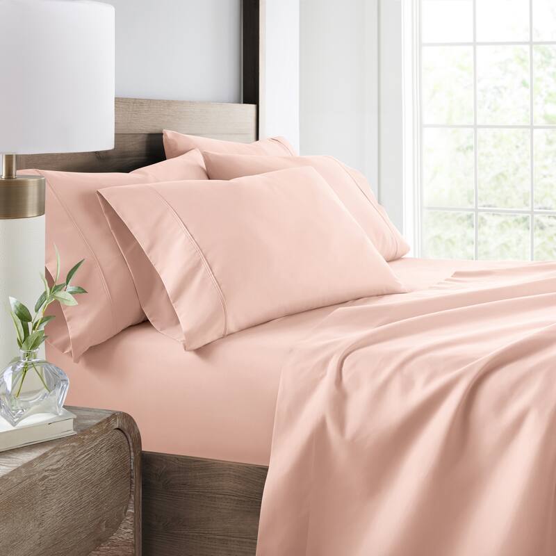 Becky Cameron Double Brushed Deep Pocket 6 Piece Sheet Set - Full - Blush