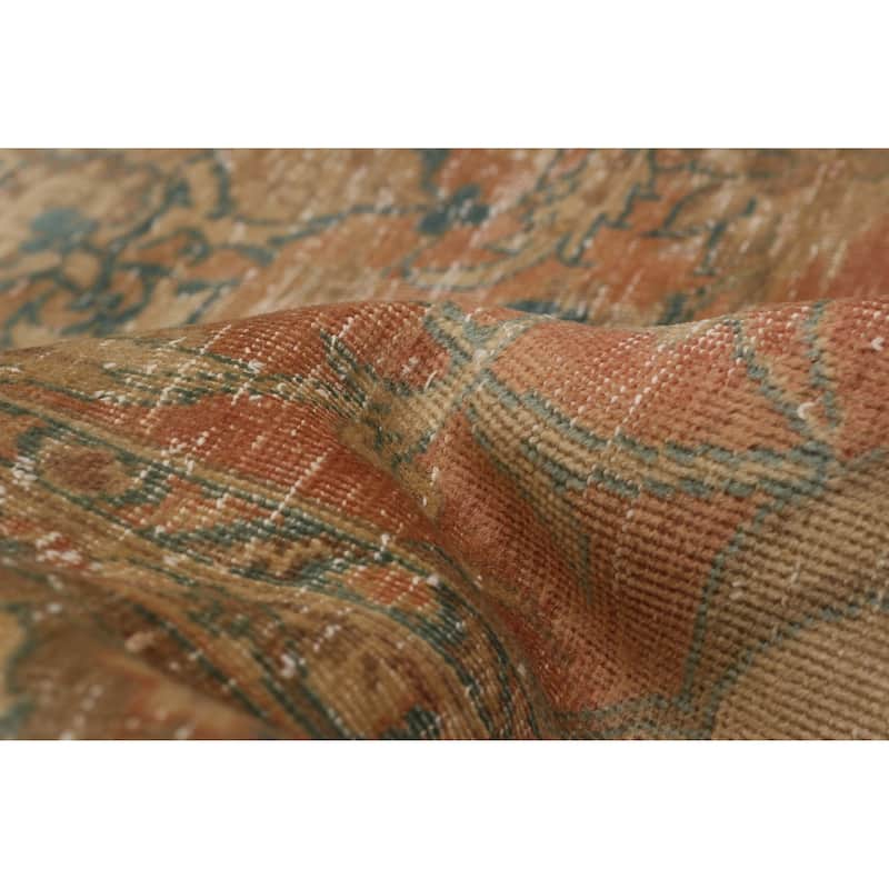 ECARPETGALLERY Hand-knotted Antalya Vintage Copper Wool Rug - 7'9 x 11'8