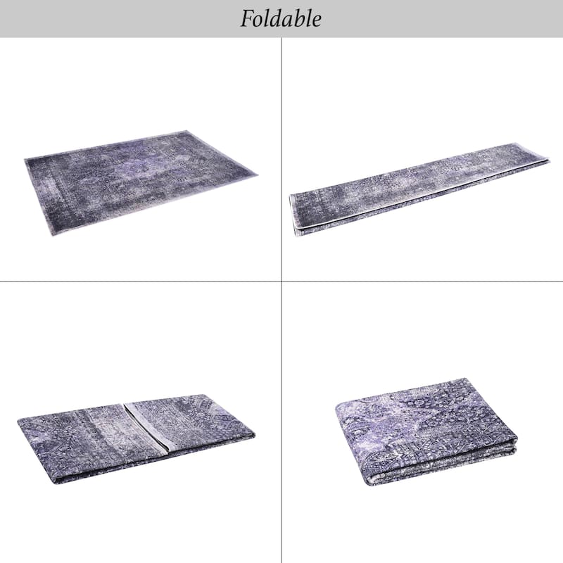 Machine Washable Rug 4x6,Non Slip Rugs for Living Room Bedroom Carpet Stain Resistant,Home Decor - 6' x 7'