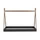 preview thumbnail 4 of 16, Twin Size Tent Floor Bed with Triangle Structure, Safe Design, Easy Access, Black+Brown Finish