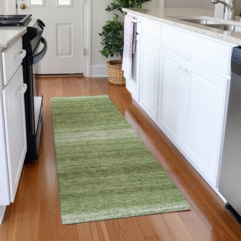 Premium Washable Super Soft Farmhouse Ombre Mayfield Rug - Green - 2'3" x 7'6"