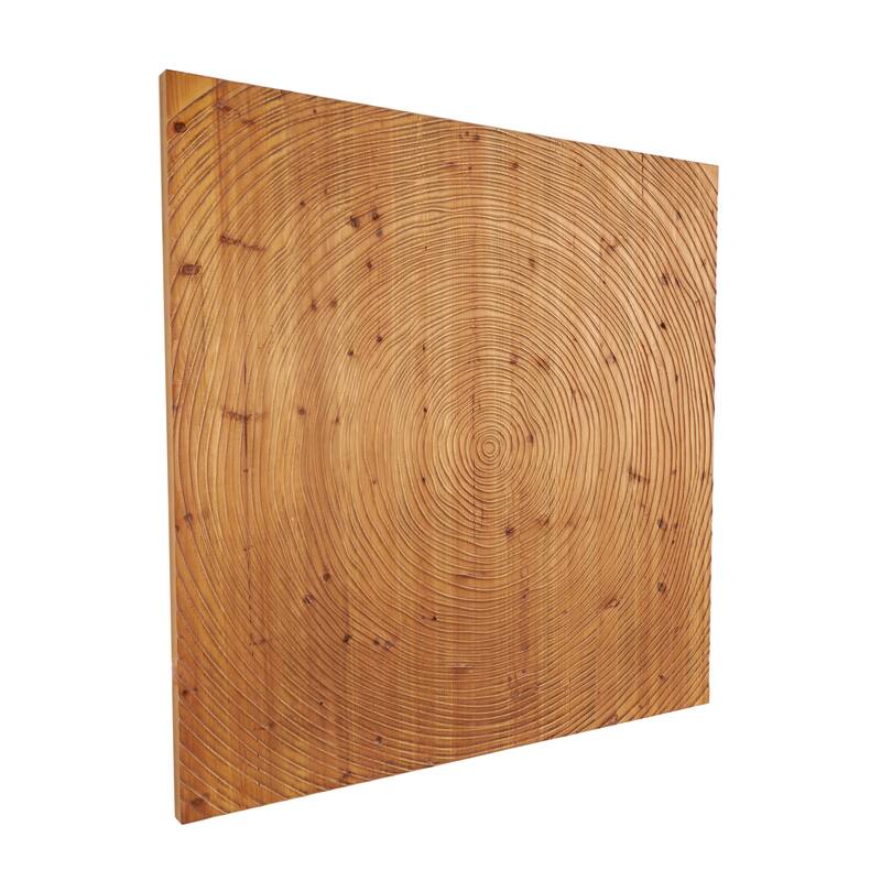 Brown Wood Handmade Spiral Geometric Wall Decor