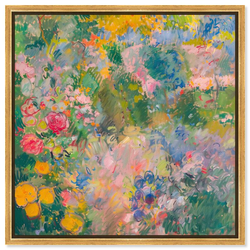 Hues of Happiness I Canvas by Art Remedy - 24" x 24" - Gold
