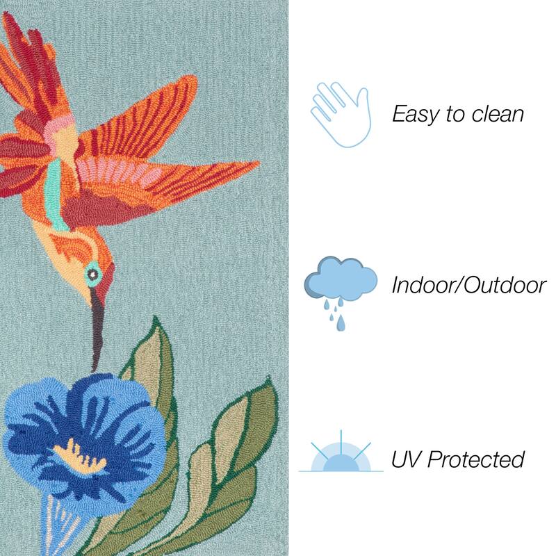 Liora Manne Frontporch Hummingbird Indoor/Outdoor Rug