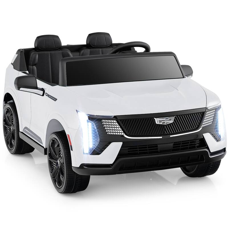 24V 2-Seater Ride On Car with Remote Control Music Lights USB and Dual 65W Motors for Kids - 31.5" (L) x 45" (W) x 21.5" (H) - White