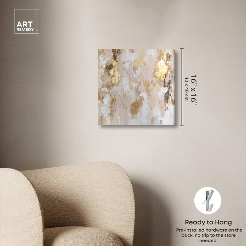 Golden Glimmer Gesture I Canvas by Art Remedy, Gallery Wrapped