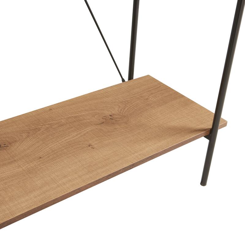Furniture of America Benno Modern 31-inch Console Table with 2 Storage Shelves and Metal Frame Legs
