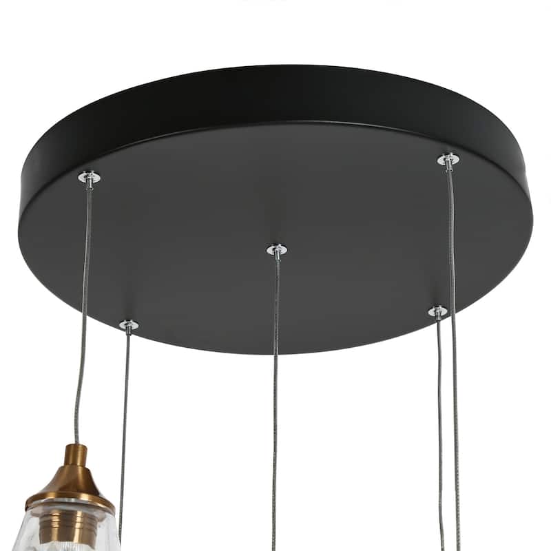 Modern LED 5-Light Island Chandeliers Cluster Pendant Lights for Kitchen Island - Gold
