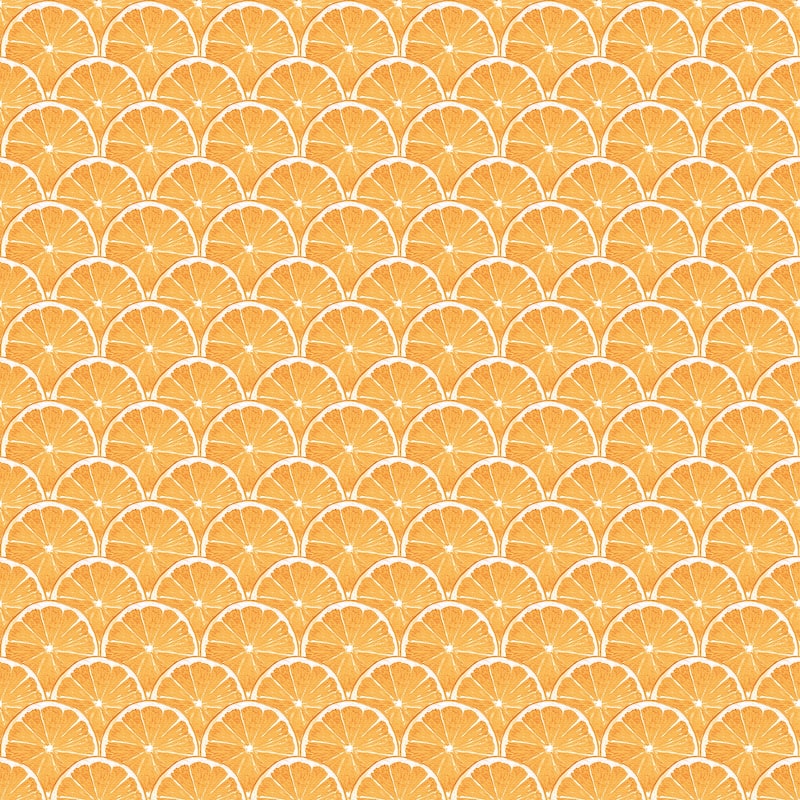Galerie Wallcoverings Just Kitchens Lemon Scallop Design Vinyl on Non-woven Matte Wallpaper Roll - 33 feet x 21 inches - Orange