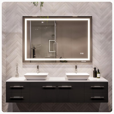 Eviva Glow 48" x 32" Rectangular Frameless Mirror - Clear