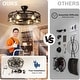 preview thumbnail 19 of 20, Cage Ceiling Fan with Light and Smart Control for Bedroom, Farmhouse
