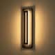 preview thumbnail 2 of 10, Calvin 1-Light Black LED IP54 Waterproof Aluminum Acrylic Outdoor Wall Light - 17.9 in. H x 4.7 in. W x 2 in. D
