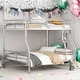 preview thumbnail 12 of 31, 2 In 1 Modern Full XL Over Queen Metal Bunk Bed With Sturdy Frame,Save Space or Split Into 2 Beds Silver