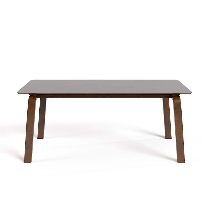Furniture of America Beau I Mid-century Walnut 7-Piece Rectangle Dining Table Set