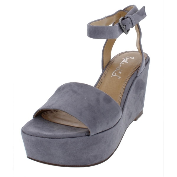 grey platform sandals