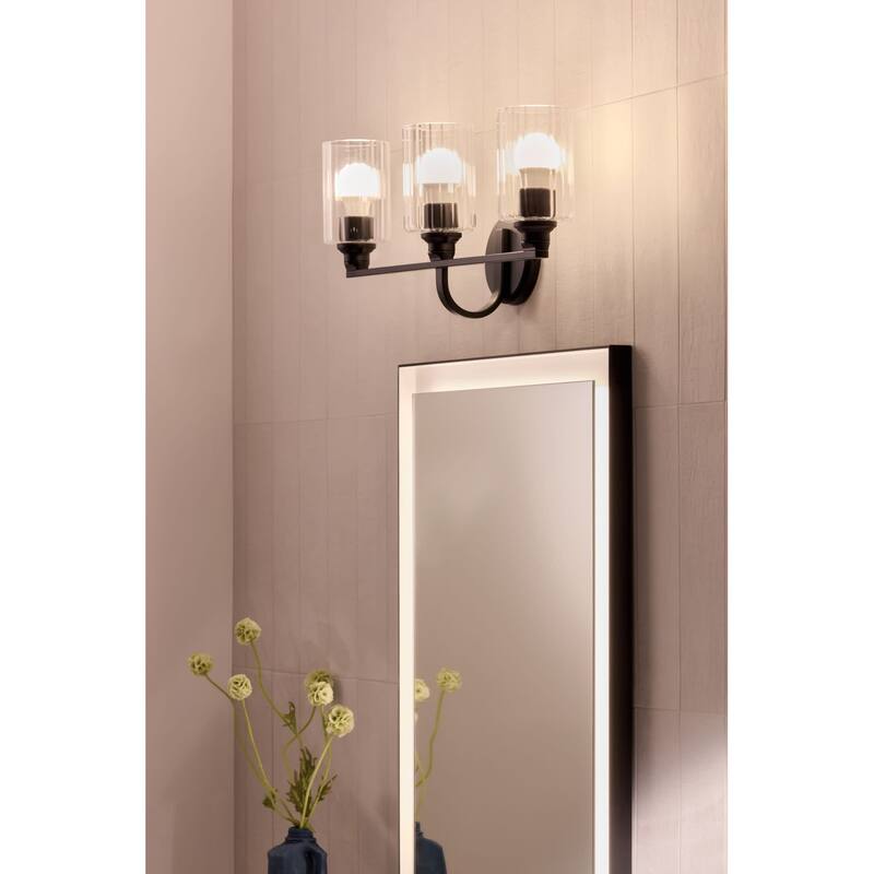 Kichler 55226FLU Gioe 3 Light 24" Wide Vanity Light with Clear Fluted