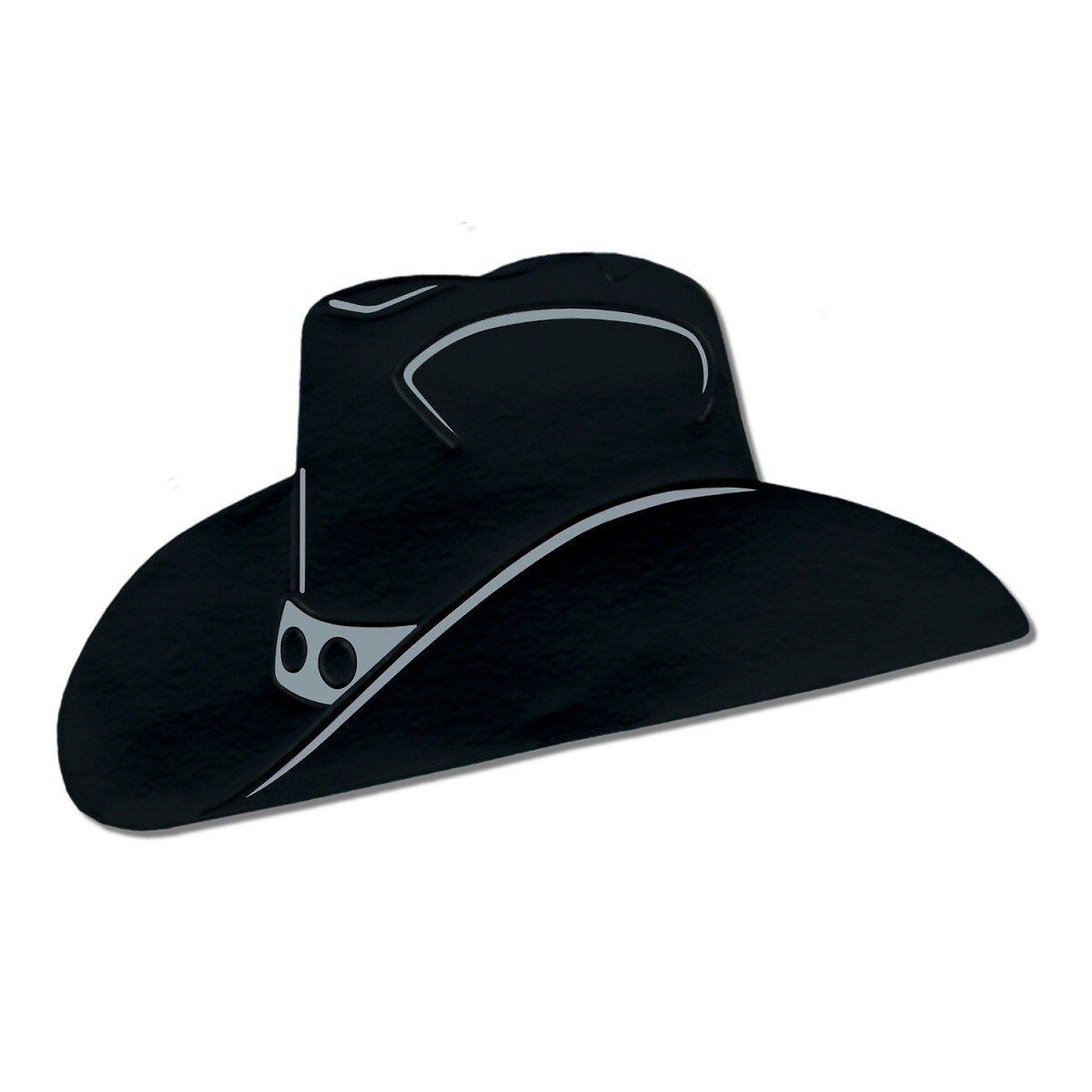 Shop Club Pack Of 12 Black And Silver Foil Country Western Cowboy