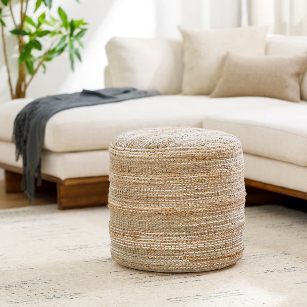 Denpasar Global Solid Color Pouf