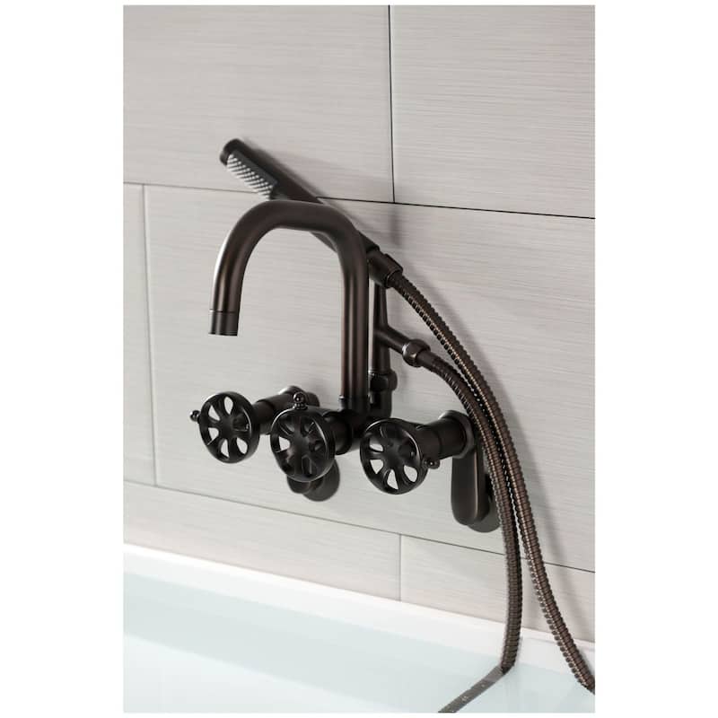 Kingston Brass AE845.RX Belknap Wall Mounted Tub Filler with Built-In
