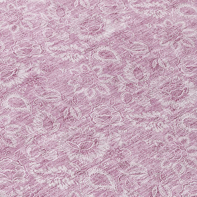 Machine Washable Indoor/ Outdoor Chantille Floral Farmhouse Rug
