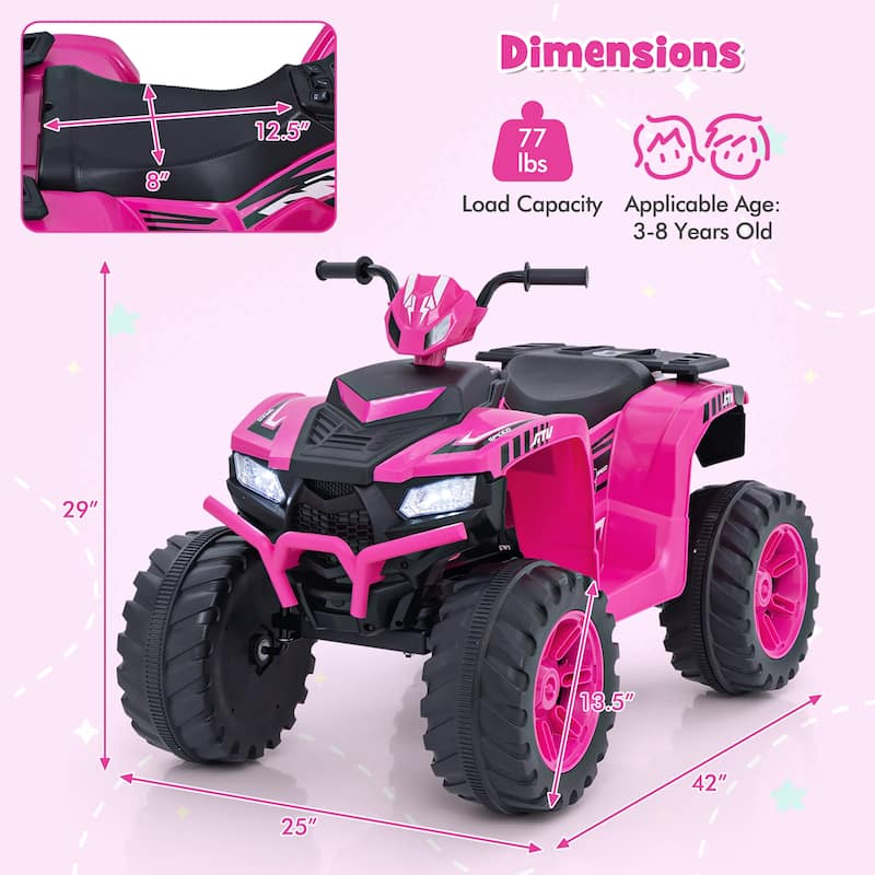 Gymax Kids Ride-On ATV 24V Battery Powered Electric Vehicle w/