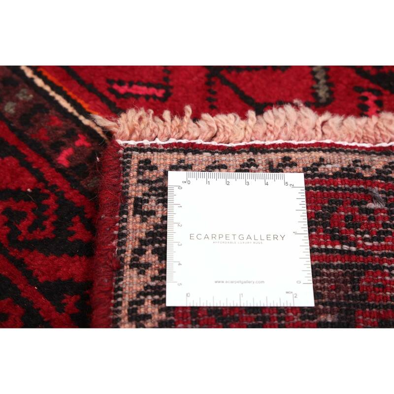 ECARPETGALLERY Hand-knotted Teimani Red Wool Rug - 4'3 x 8'10