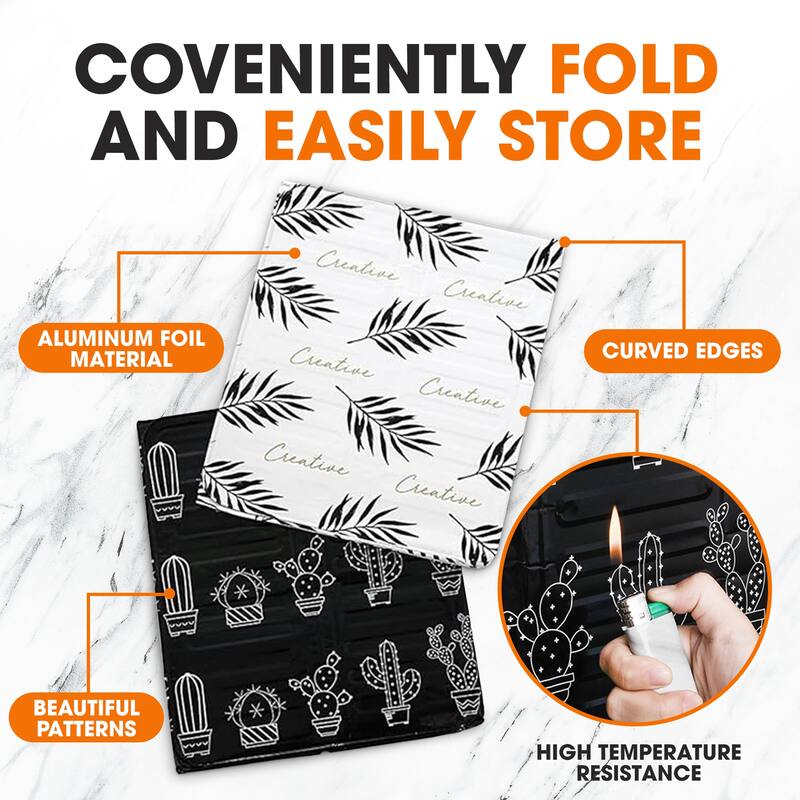 Cheer Collection Set of 2 Foldable Aluminum Oil Splatter Guard Plates