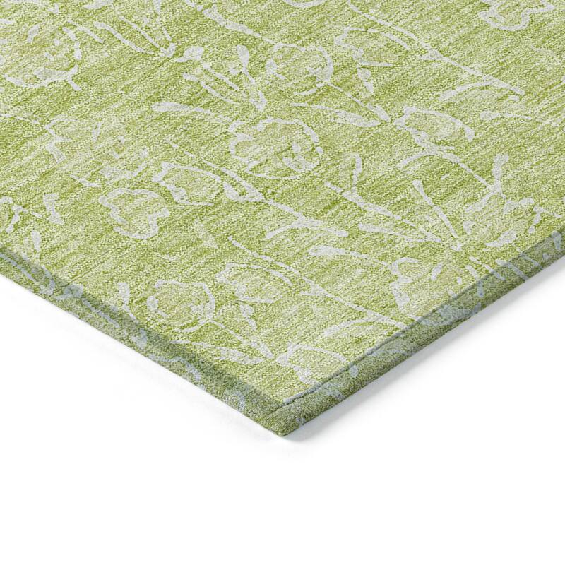 Machine Washable Indoor/ Outdoor Chantille Modern Floral Impressions Rug