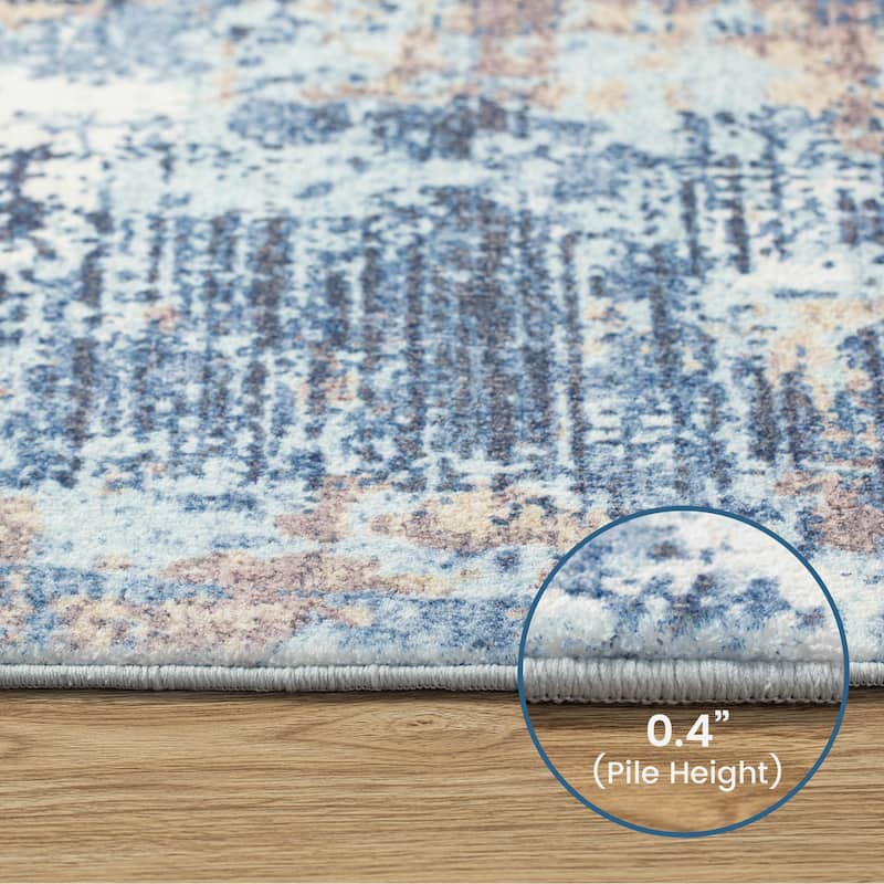 Glitzhome Modern Abstract Distressed Indoor/Outdoor Area Rugs