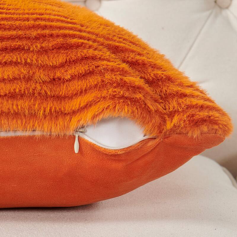 1 Pc Shaggy Wavy FauxFur Pillow Shell Soft Cushion Covers for Sofa