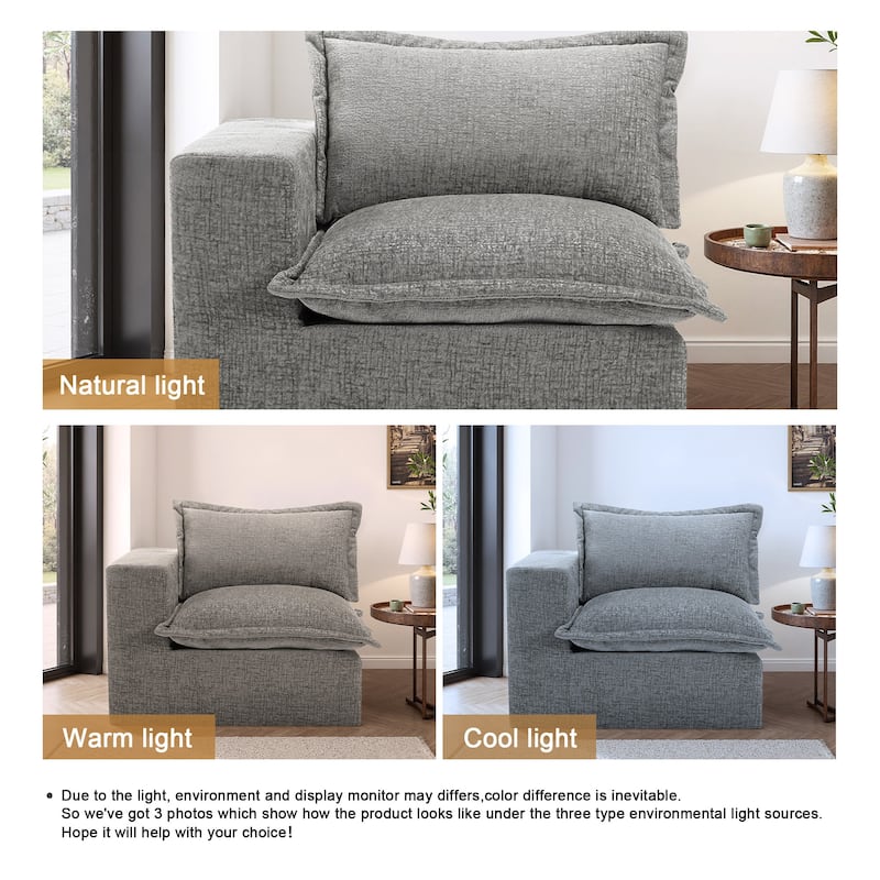 Comfy Cloud Couch Plush Modular Sectional Sofa For Living Room