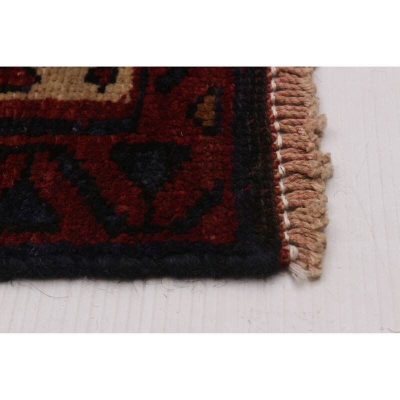 ECARPETGALLERY Hand-knotted Melis Vintage Red Wool Rug - 5'3 x 7'11