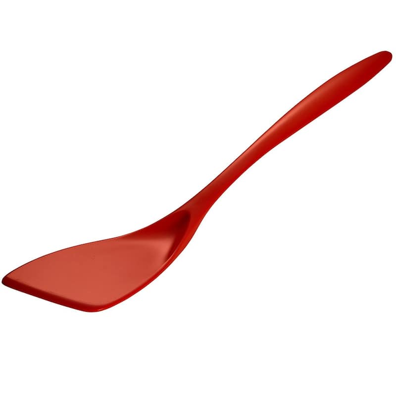 Hutzler 12.5 Inch Melamine Angled Solid Turner Spatula - Red