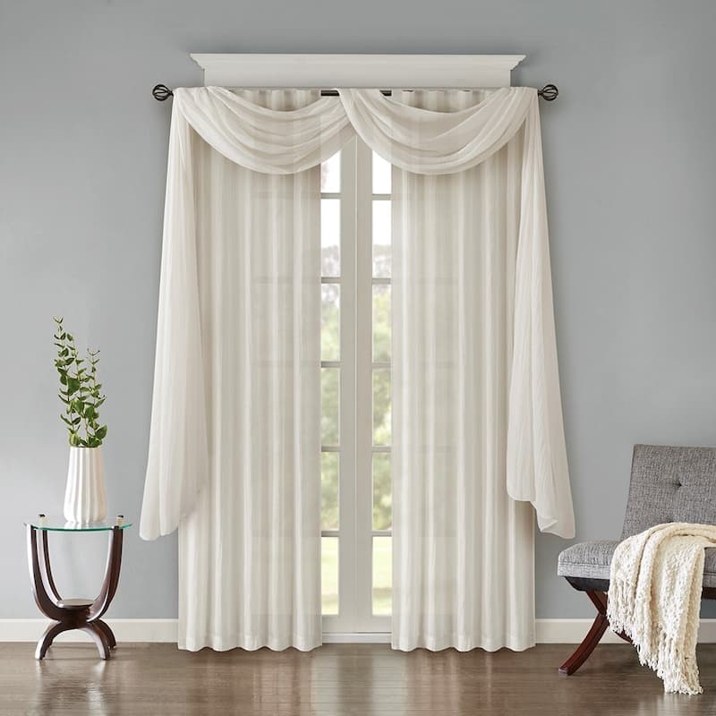 Solid Crushed Curtain Panel Pair(2 Pcs Window Panels)