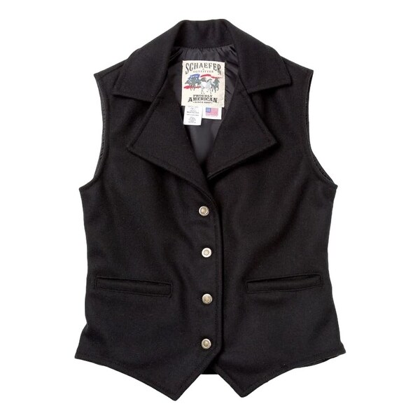 Schaefer Western Vest Womens Classic Cattle Baron Melton Wool - Overstock - 18414761
