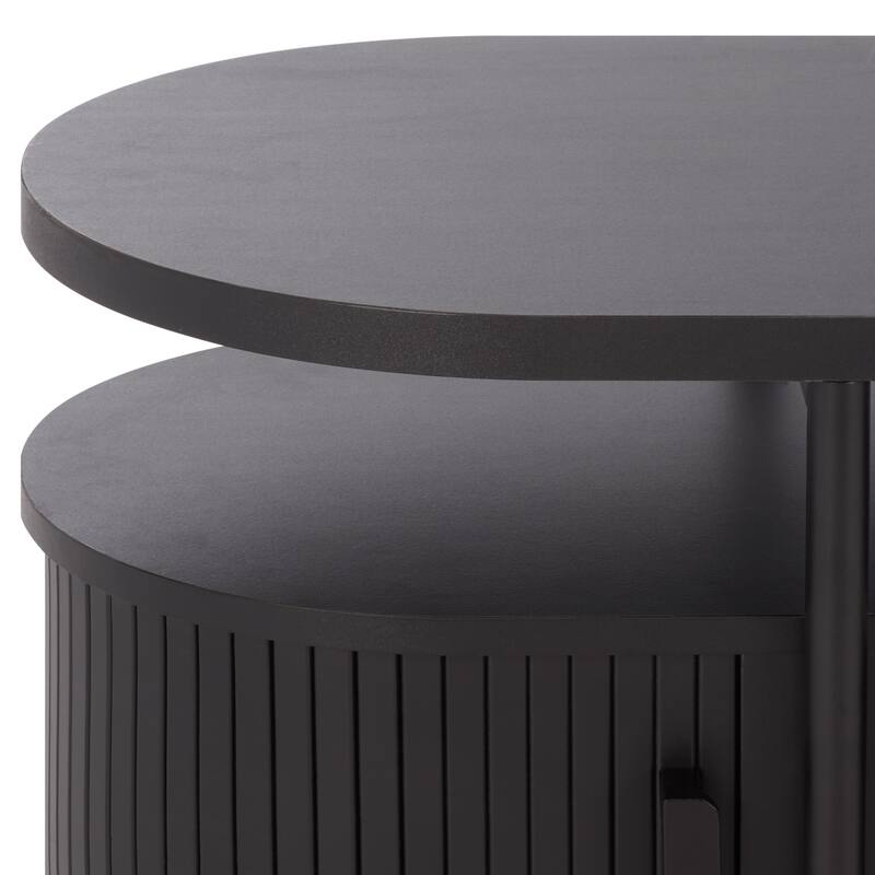 SAFAVIEH Home Etka 2-Drawer Tambour Door Media Stand - 55"W x 16"D x 20"H