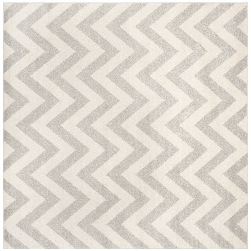 SAFAVIEH Amherst Rinny Modern Rug - 9' Square - Light Grey/Beige