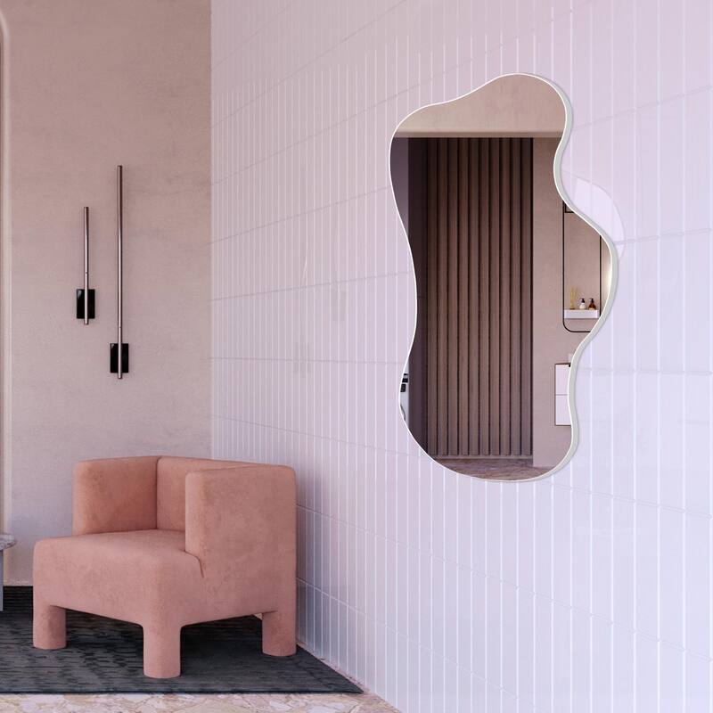 Asymmetrical Irregular Modern Decorative Mirror - 46 x 26 Inches