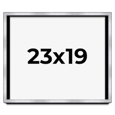 23x19 Shadow Box Frame Silver | 1.375 Inches Deep Real Wood