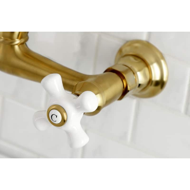 Vintage Two-Handle Wall Mount Bathroom Faucet