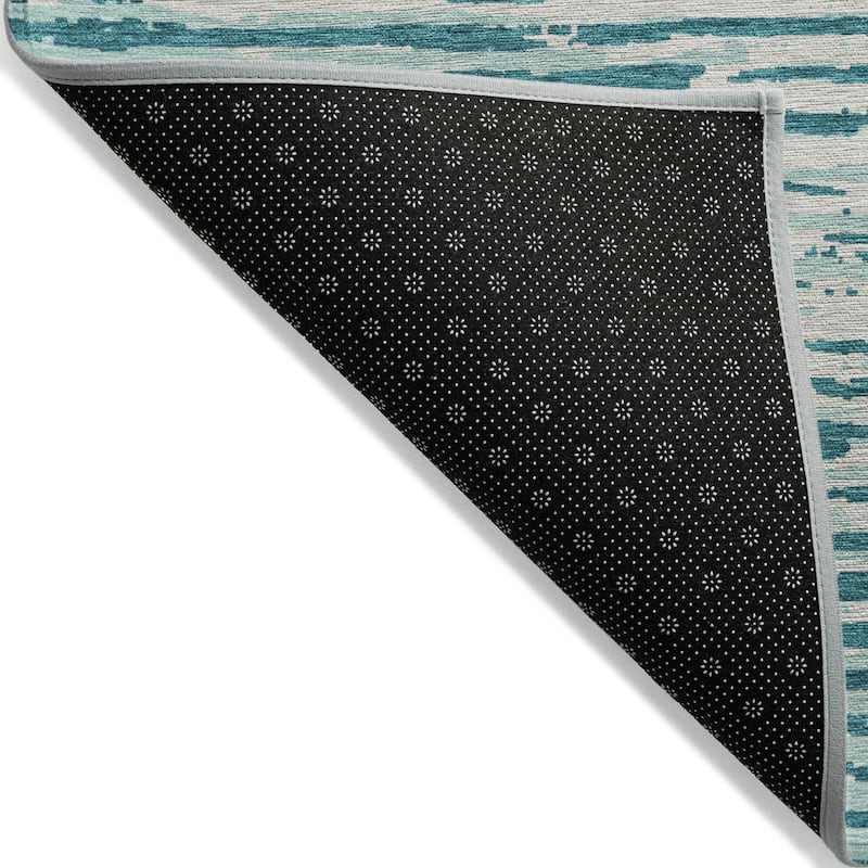 Machine Washable Indoor/ Outdoor Ombre Chantille Abstract Rug