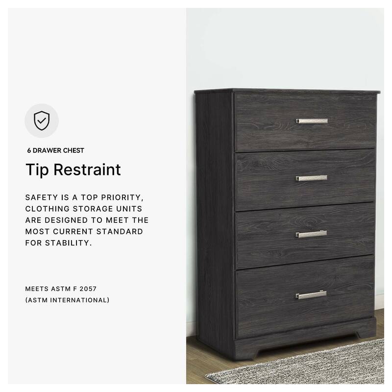 Belachime Black Four Drawer Chest