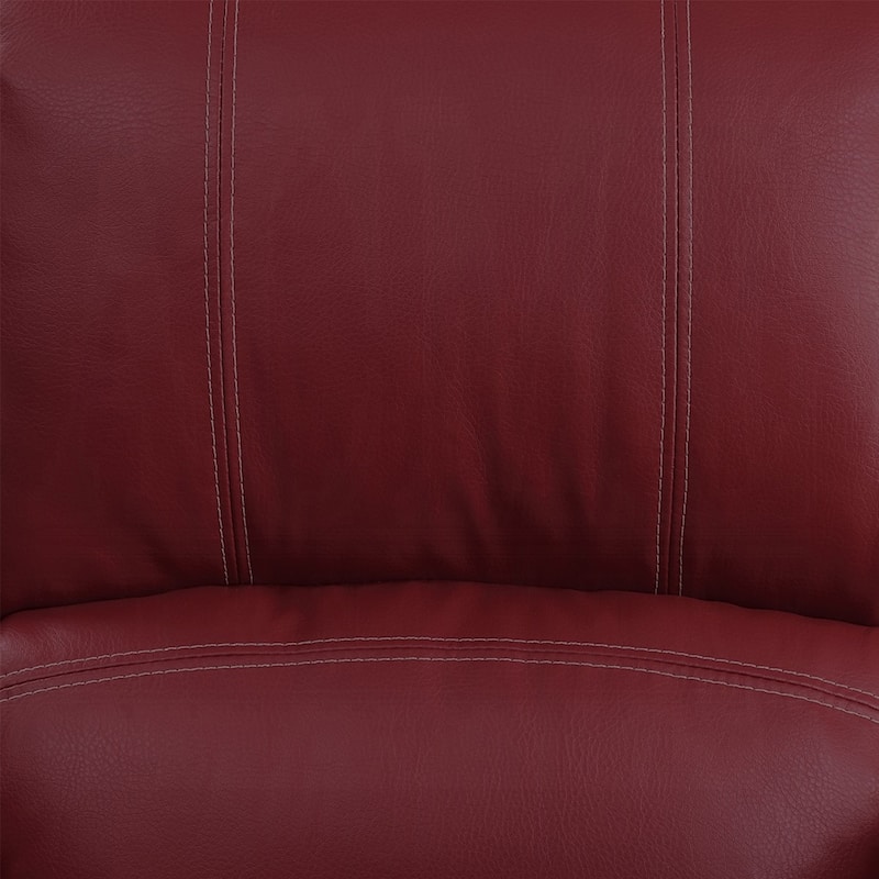 Synthetic Leather Upholstered Manual Motion Loveseat