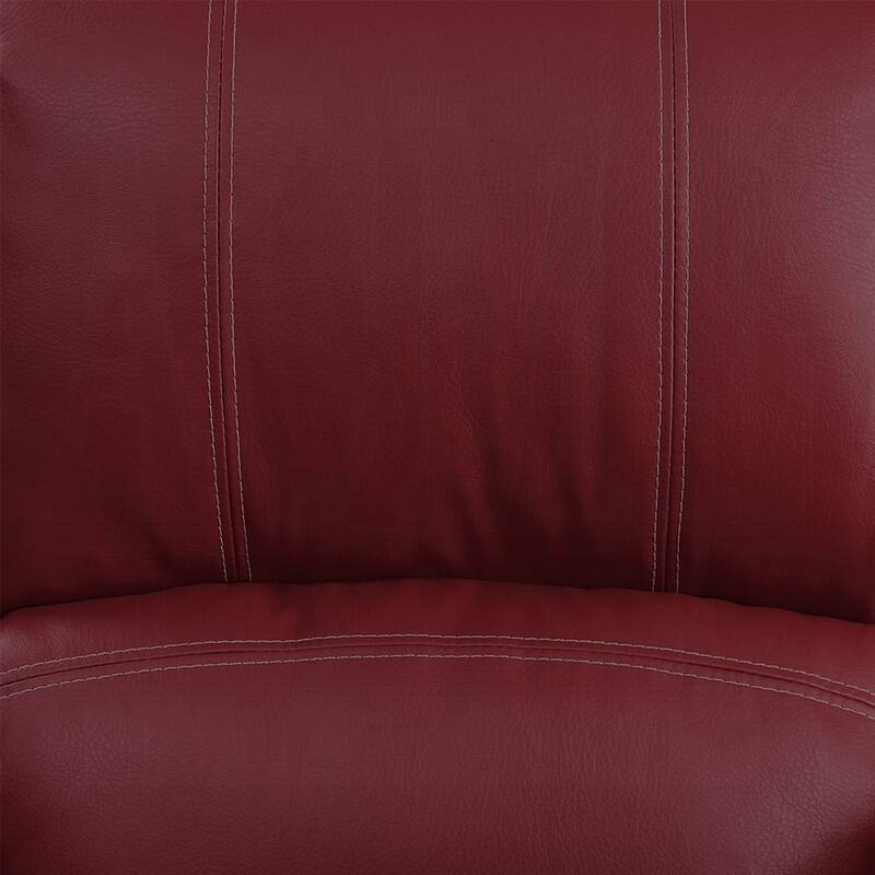 Synthetic Leather Upholstered Manual Motion Sofa